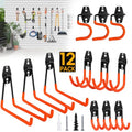 Garage Storage Hooks, Wall Mount Hooks 12 Pack Orange