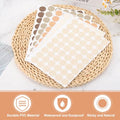 PATIKIL 270 Pieces Screw Hole Stickers, 5 Sheet Self-Adhesive Waterproof PVC Wood Grain Sticker for Screw Holes Wall Cabinets Desk Repairing, Embossed White, 21mm/0.83 Inch - color: Embossed White