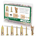200Pcs Self Drilling Drywall Anchors with Screws Kit, 2025 Upgraded (0.47X1.18inch) Zinc Plated Steel Wall Anchors and Self Tapping Screws No Drill or Holes in Wall - color: 0.47"x1.18 "-200PCS