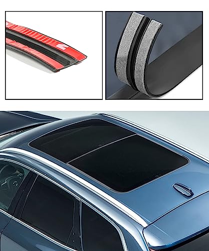 Zlirfy 22Ft Car Windshield Rubber Seal,Car Windshield Seal Strip,T Shape Automotive Weather Stripping for Front Rear Windshield,Automotive Door Sealing Strip Sunroof Seal