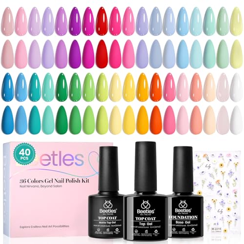 Beetles Pastel Gel Polish Set, Petal Symphony Collection,36 Colors - color: Petal Symphony - 36 Colors