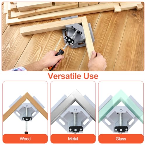 4PCS 90° Right Angle Corner Clamps for Woodworking, Cabinet Assembly