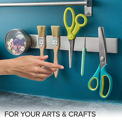Modern Innovations Magnetic Knife Holder for Wall and Fridge - 12" Knife Magnetic Strip, Magnet Kitchen Knife Holder and Rack, Stainless Steel Magnetic Knife Bar for Kitchen Utensils - size: 12 Inch