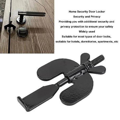 Alomejor Door Stopper, Portable Security Lock Adjustable Stainless Steel for Travelers Home Hotel School Office