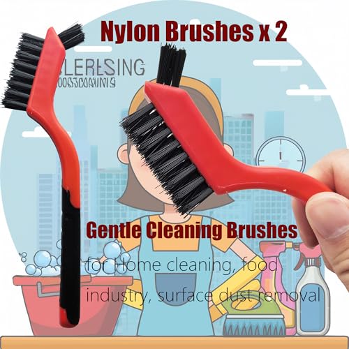 Small Wire Brushes Set for Cleaning Rust Removal in Holes, 6pcs Brass/Stainless Steel/Nylon Brushes