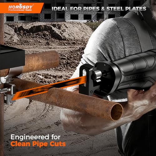 HORUSDY 6PCS 9-Inch 14TPI Bi-Metal Reciprocating Saw Blades, Heavy-Duty Blades for Cutting Steel Pipe, Rebar and Sheet Metal, Universal Shank Fits Most Saws - style: 6-Pc 9"Bi-Metal (Metal Cutting)