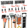WALMANN Garage Wall Mounted Garden Tool Hooks, Folding Chair Storage Rack - style: Hooks with 2 Tracks