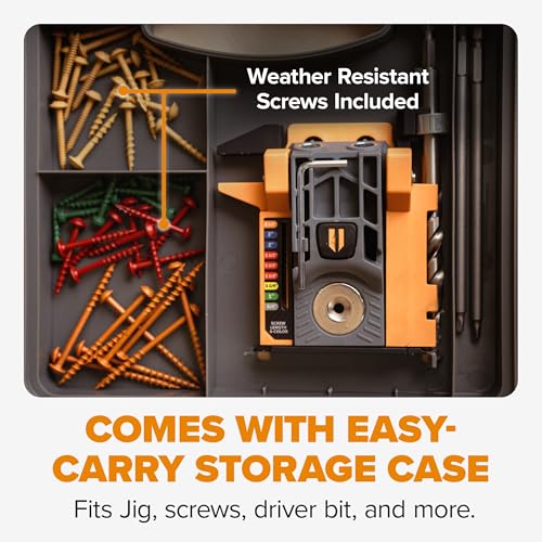 BORA Automatic Pocket Hole Jig Kit with 3in Face Clamp 50pc Screws - size: Mini Jig w/ Clamp