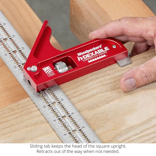 Woodpeckers inDexable Square System, 12 Inch Combination Square, Feature Packed Combo Woodworking Square - color: Standard, style: Combo Square