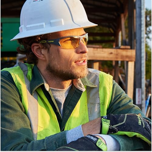 HexArmor MX250 Clear Safety Glasses for Men and Women | Anti-Fog | Scratch Resistant Wrap Around Lenses | Modern-Safety Glasses | Metal-Free | Certified ANSI Z87 | 100% UV Protected Eyewear - color: Clear / Trushield