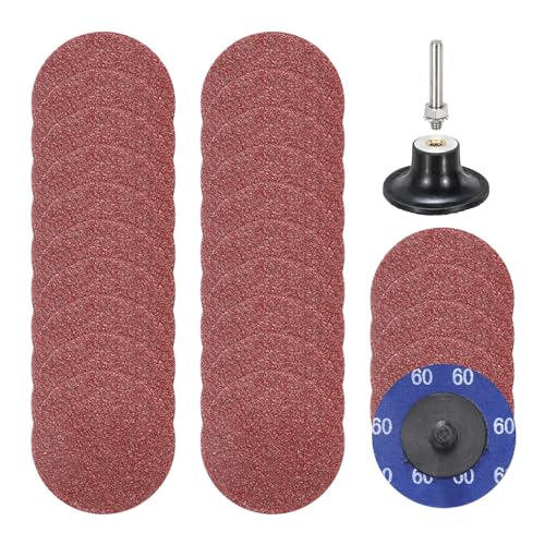 25 Pcs Aluminum Oxide Die Grinder Sanding Disc 2", 60 Grit - size: 60 Grit with 1/4" Round Shank