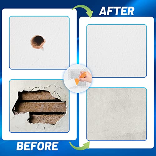 Ranekie 14 Pack Drywall Repairs Patch, 4/6/8 Inch Drywall Repair Kit with Extended Self-Adhesive Mesh,Large Hole Patch Repair for Drywall,Heavy Duty Dry Wall Hole Repair Patch - color: 14 Pack Drywall Patch Kit