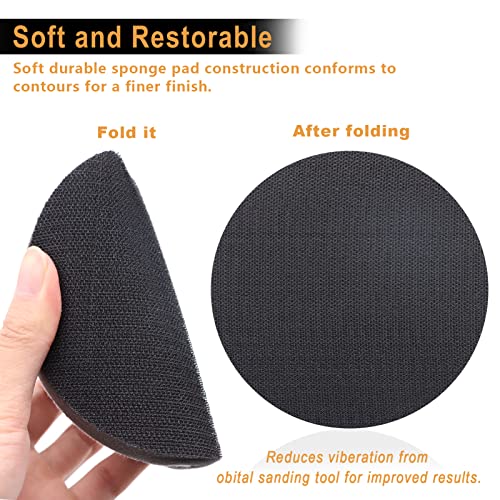 3 Pack 5 Inch Interface Pads - Foam Sanding Pads for Orbital Sander - size: 5 inch - 3 Pack