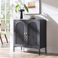 IFGET 34" Tall Modern Arch Sideboard Buffet Cabinet with Storage, Dark Grey - color: Dark Grey, size: 1 Piece