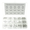 850PCS M1 M1.2 M1.4 M1.6 M2 Metric Stainless Steel Phillips Pan Head Machine Screws Nuts Assortment Kit - size: M1, M1.2, M1.4, M1.6, M2