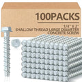 Tandefio 100 Pack 1/4 x 2 Concrete Anchors and Screw Kits Galvanized - size: 1/4" X 2"