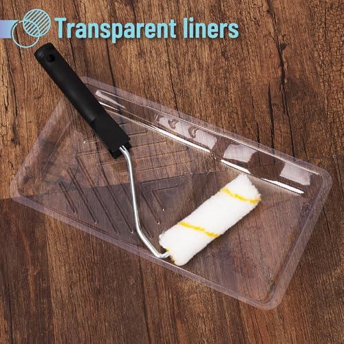 Bates- Paint Tray Liner, 4 Inch, 30 Pack, Clear, Plastic Disposable Paint Tray for Painting Walls - color: Clear, size: 30 Pack 4 Inch