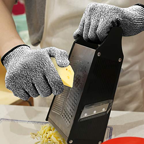 Evridwear Cut Resistant Gloves Food Grade Level 5 Kitchen Safety Protection (Gray, Medium) - color: Gray, size: Medium (Pack of 1)