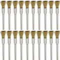 20PCS Brass Wire Brushes - Metal Rust Removal, Cleaning, and Polishing - 5mm Diameter, 1/8″ (3mm) Shaft - Removes Burrs, Dust, and Oxide Layer - Handles Rough Surfaces - Rotary Tool Accessories - style: Brass Wire Brush 3*5mm 20PCS