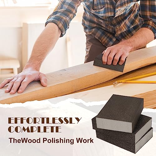 16Pcs 36 Grit Sanding Blocks, Jamiikury Coarse Sanding Sponge Washable and Reusable, Wet Dry Sandpaper Sponge for Wood Metal FurniturePaint and Drywall - size: 36 Grits