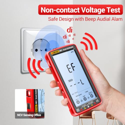 ANENG Digital Multimeter, TRMS 6000 Count, Smart, NCV Rechargeable Tester - style: 681 Backlit Screen