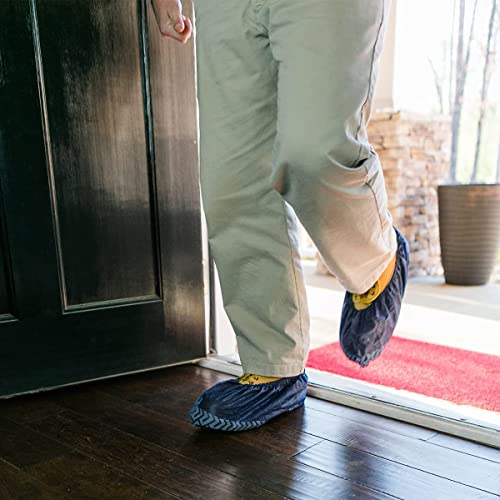 ShuBee Original Disposable, Extra-Large Boot and Shoe Covers, Thicker & Stronger, Durable Protection for Floors - 50 Pairs - color: Dark Blue