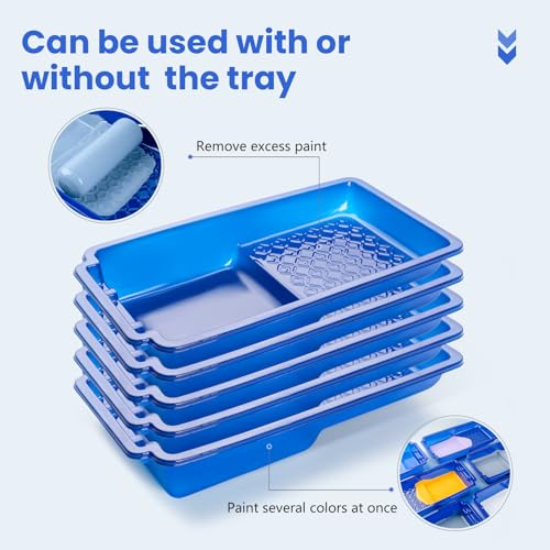 Mister Rui 4 Inch Paint Tray Liners 15-Pack, Disposable Liners Refills