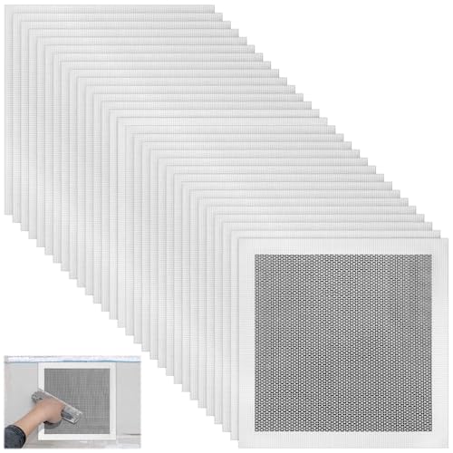 Blulu 30 Pcs 10 Inch Drywall Repair Kit Self Adhesive Mesh Drywall Patches - size: 10 Inch