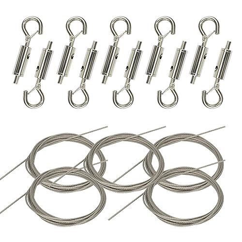 Picture Hanging kit,Mirror Hanging kit Adjustable Heavy Duty with Wire Hardware for Frame Mirror: 78 inch *1/16 50LB 5pack - size: 5 Pack