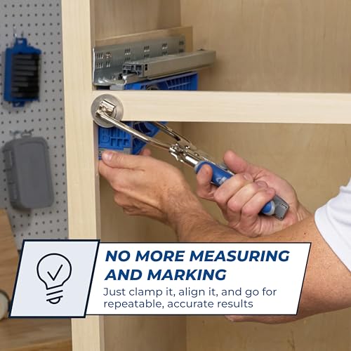 Kreg KHI-Slide Drawer Slide Jig - Drawer Slide Jig Kit - Drawer Slide Tool - for Cabinets, Drawers, Desks & More - Easily Install Drawer Slides - Set of 2 | Helps install hardware on cabinets and desks