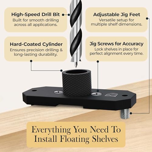 Balin Designs Invisible Floating Shelf Brackets 8 Inch, 4 Pack (1/2" Rod, 300 lbs) – Heavy Duty Hidden Shelf Hardware, Floating Mantel Bracket for Kitchen, Bathroom, Fireplace, Living Room - size: 8" Standard, style: Bracket Only