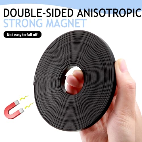 Tellegloww Black Magnetic Tape Roll Thin Strips, 1/4 Inch X 25 Feet, 1 Pcs - size: 1/4 inch x 25 feet