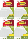 Command 15 lb Large 120 Pairs Picture Hanging Strips (240 Strips), Damage-Free Hangers for Picture Frames, No Tools Required, Great for Home Room Wall Decor, White Adhesive (Pack of 4) - size: Large (Pack of 4), style: 120 Pairs