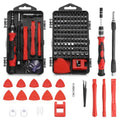 HARFINGTON 123 in 1 Magnetic Precision Screwdriver Set Electronics Repair Tools Kit with 96 Bits Flexible Shaft and Extension Rod for Cellphone Game Console Laptop PC Computer Camera, Red - color: Red