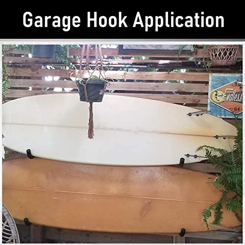 8 Pack Ladder Hooks 9.8Inch Garage Storage Utility Hook Heavy Duty Wall Mounted Storage Organizer Hanging Folding Chair Bike Ski Tool - style: 9.8Inch, Pack of 8