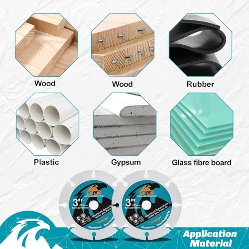 3 Inch Circular Saw Blades for Wood 4pcs, 3 Inch Cut Off Wheel for Wood with Nails Laminate Rubber Pipe Plastic Plaster Arbor 10mm - size: Carbide(for wood)