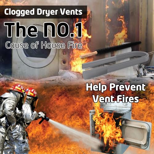 PetOde 2Pcs Dryer Vent Cleaner Kit Universal Vacuum Hose Attachment & Brush - color: Deep Gray