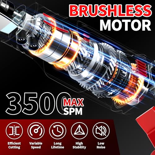 FULLYEA Reciprocating Saw Cordless 0-3500 SPM Brushless Motor, 21V Saw Kit