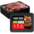 Hygloss Black Foam Trays for Food & Crafts, 9 x 11 Inch, Pack of 10 - color: Black, size: 9 x 11-Inch, style: 10 Pieces