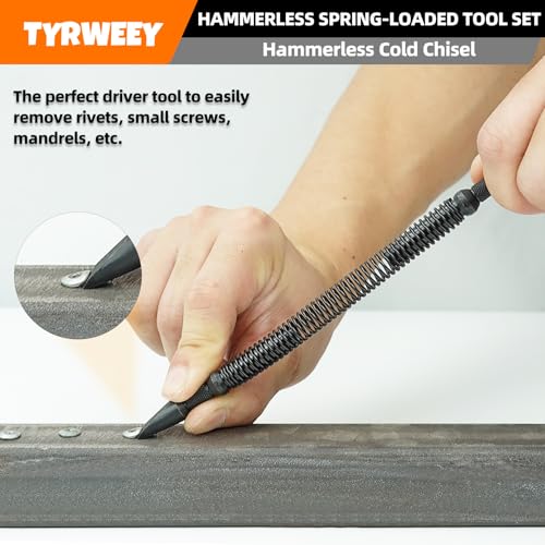 5-Piece Nail Setter Dual Head Nail Set & Dual Head Center Punch & Hinge Pin Remover Punch Set, Nail Setter Features 1/8-in, 3/16-in, 1/16-in, 1/32-in & Trim Nail Punch with Retaining Clip - style: 5pcs(Nail Setter & Hinge Pin Punch & Finish Nail Punch)