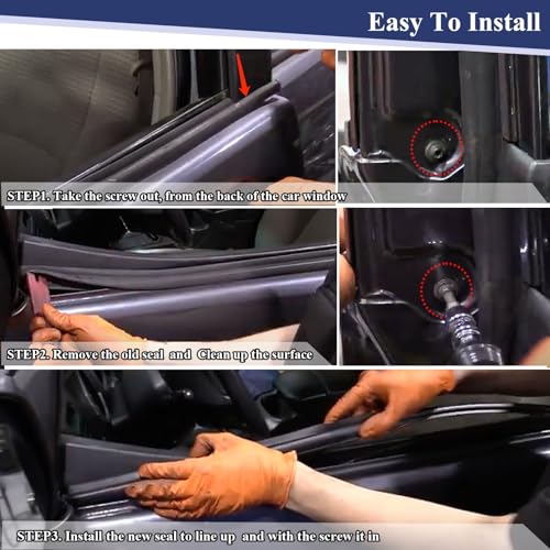 ItranMc Weatherstrip Window Molding Trim Seal For 2009-2021 Dodge Ram 1500 2500 3500 4500 5500 Truck Crew Cab,Black Outer Door Window Trim Seal Belt,Replace#55112376AH 55112377AH 55372138AH 55372139AH - style: Dodge Ram 2009-2021