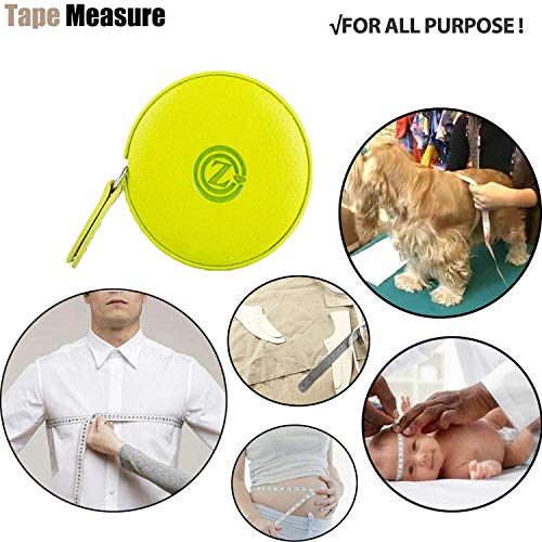 Sewing Tape Measure, Medical Body Cloth Tailor Craft Dieting Measuring Tape, 79 Inch/2 M Dual Sided Retractable Ruler with Push Button Round(1 Pack, Green) - color: Green 1 pack