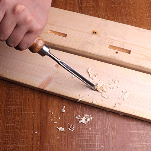 Atoplee Wood Carving Gouge Chrome Vanadium Steel Semi-Circular Carpenter Woodworking Chisel (8mm(5/16")) - size: Semi-Circular-8mm(5/16")