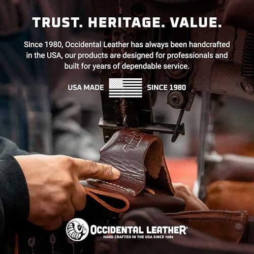 Occidental Leather Deep Clip-On Pouch - Black - Fits Up to 2” Work Belt - Made in USA
