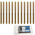 12 Pack 1/4-20 x 4 Inch Hanger Bolts 1/4-20" Double Headed Bolts 1/4 Wood Dowel Screw Self-Tapping Screw Hanger Bolts for Furniture Screws Threaded Rods Bolt 100mm Length - size: 1/4-20"x4"-12PCS