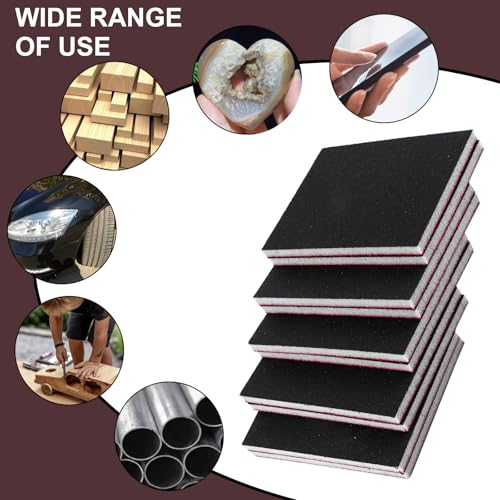 22 Pcs Sanding Sponge 240 Grit Sandpaper Assortment, Washable & Reusable Sanding Blocks for Wood, Metal, Drywall, Glazing, Wet Dry Sandpaper for Smooth Finishing - size: 240 Grit