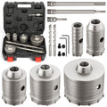 DAIMIT 16PCS Concrete Hole Saw Kits with 2 Drill Bits and SDS Plus & Max Shank, Hole Saw Tool Set for Concrete Cement Brick Stone Wall Drilling, Kit Size 30 40 65 80 100MM - size: 30 40 65 80 100MM