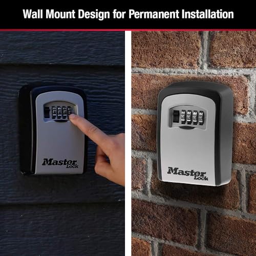 Master Lock 5-Key Combination Safe Black/Silver 5401D - size: 5 Key Capacity, style: Standard Dial
