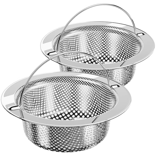 MR.SIGA Kitchen Sink Strainer, Stainless Steel Sink Drain Strainer, 2 Pack