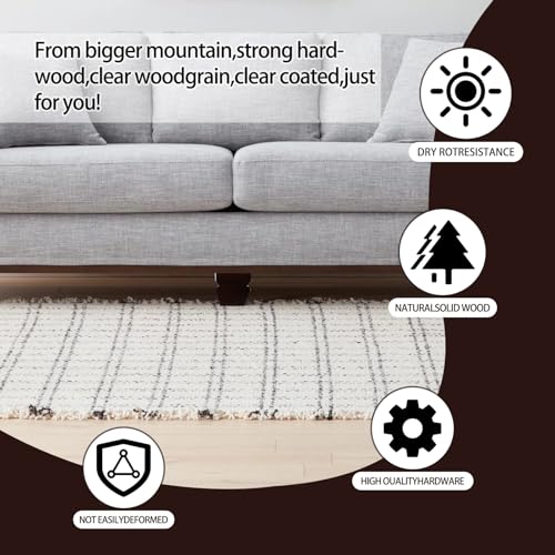 Wood Legs for Furniture 3 inch Heavy Duty Sofa Legs Square Brown Bed Legs Pack of 4, Mid Century Chair Feet, Sofa Replacement Parts, Dresser Leg Sideboard Recliner Couch Riser - color: Brown, size: 3"H*3.15"W (No Hanger Bolt)